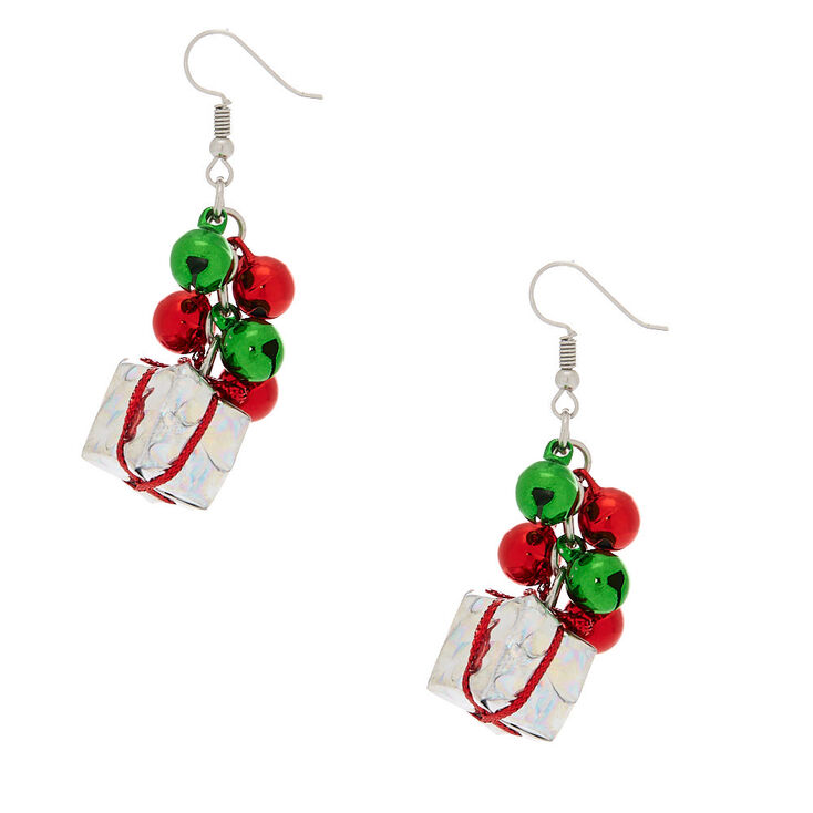 1.5" Bells & Present Drop Earrings,