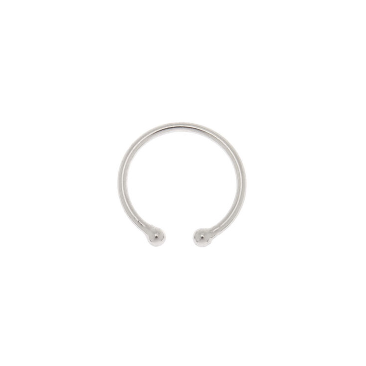 Silver Horseshoe Faux Nose Ring,