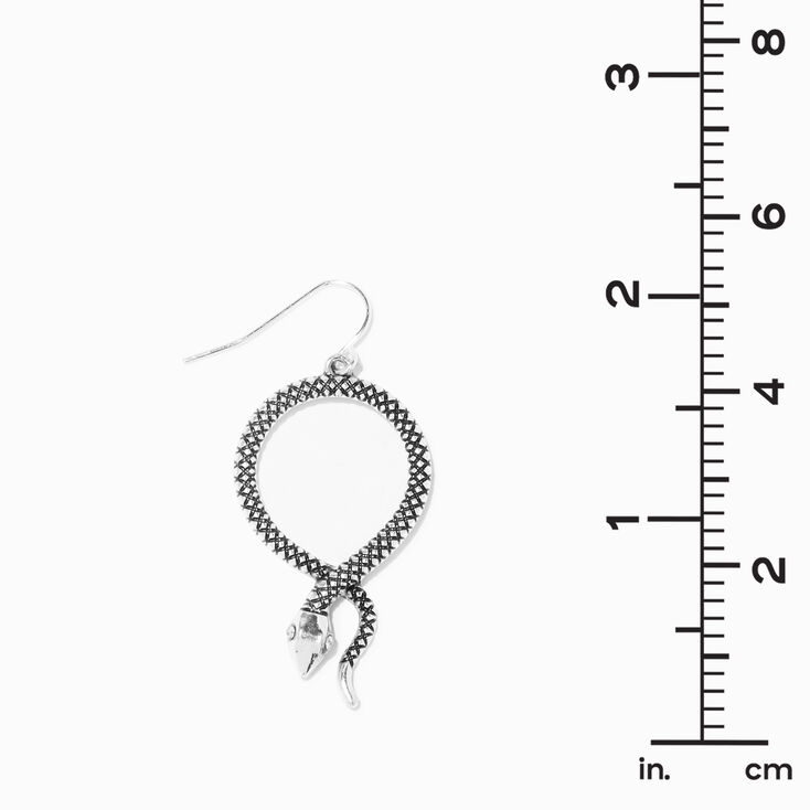 Silver Twist Snake 2&quot; Drop Earrings,