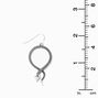 Silver Twist Snake 2&quot; Drop Earrings,