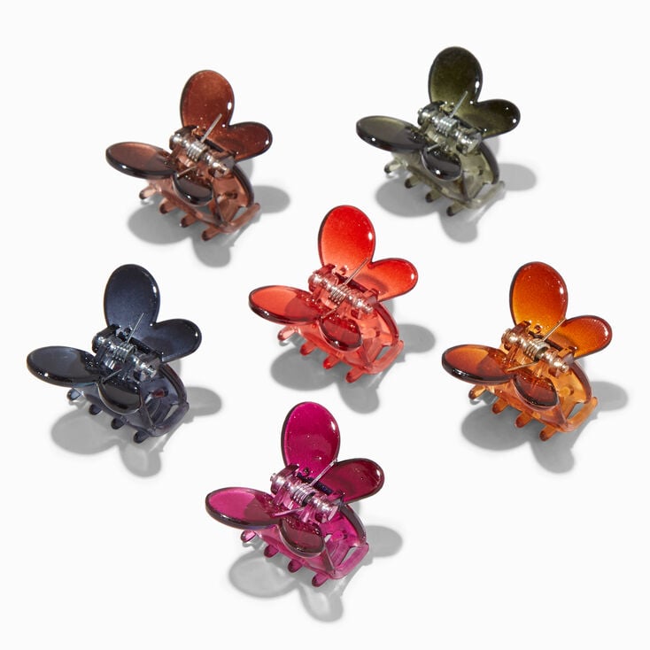 Fall Colors Butterfly Mini Hair Claws - 6 Pack,