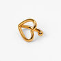 Gold Heart Outline Faux Helix Earring,