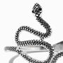 Textured Snake Silver Cuff Bracelet,