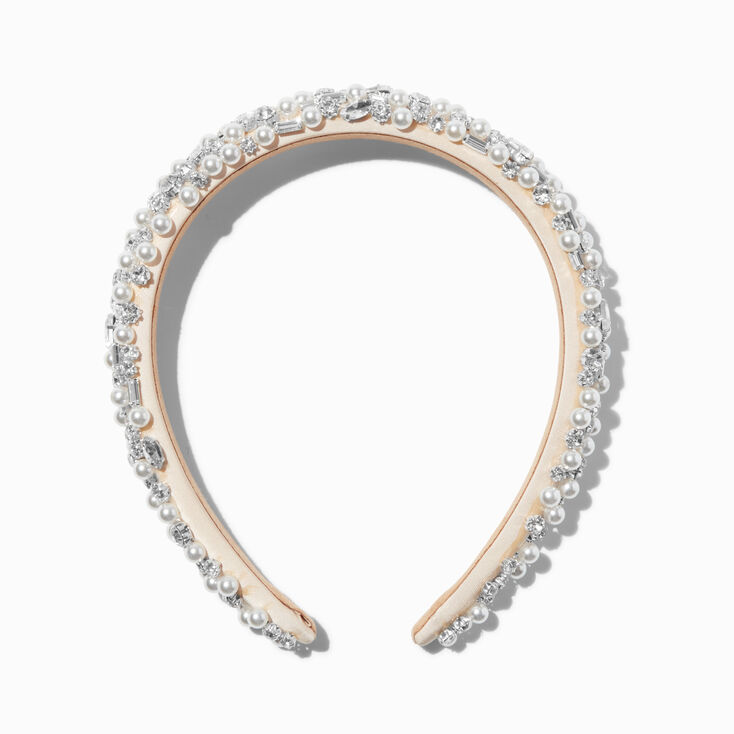 Rhinestone &amp; Pearl Statement Headband,