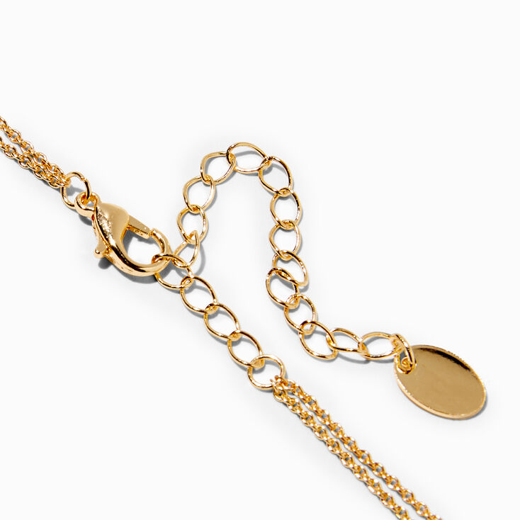 Bridesmaid Multi Strand Initial Pendant Necklace - J,