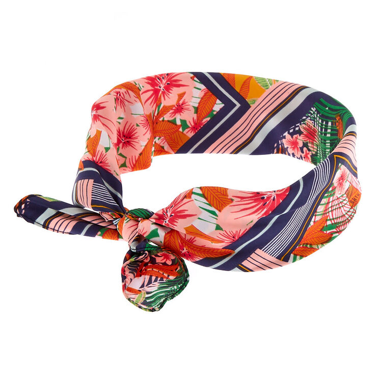 Tropical Tie Scarf Headwrap,