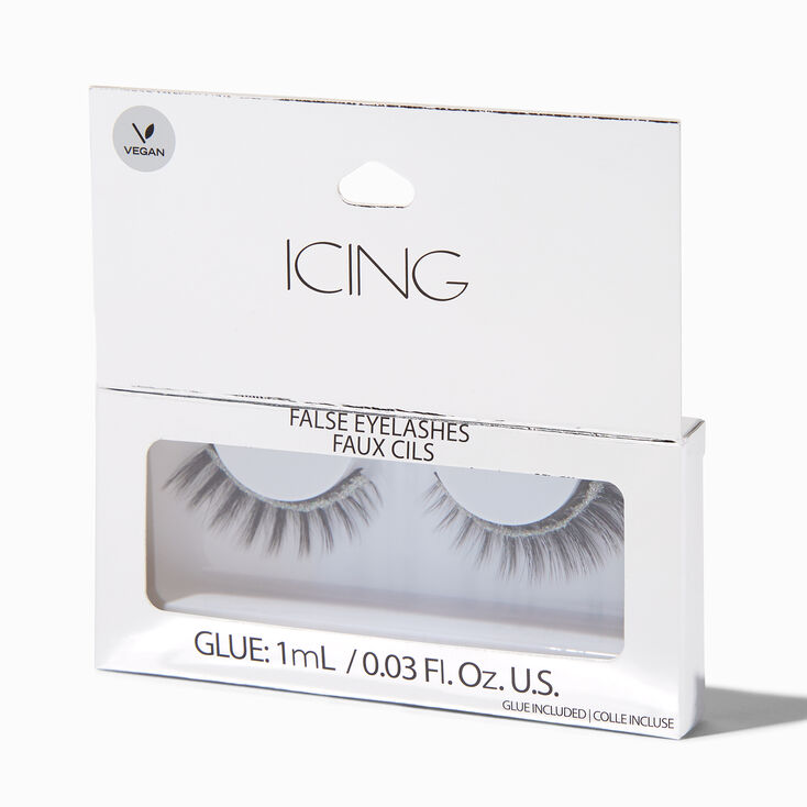 Silver Glitter Vegan False Eyelashes,