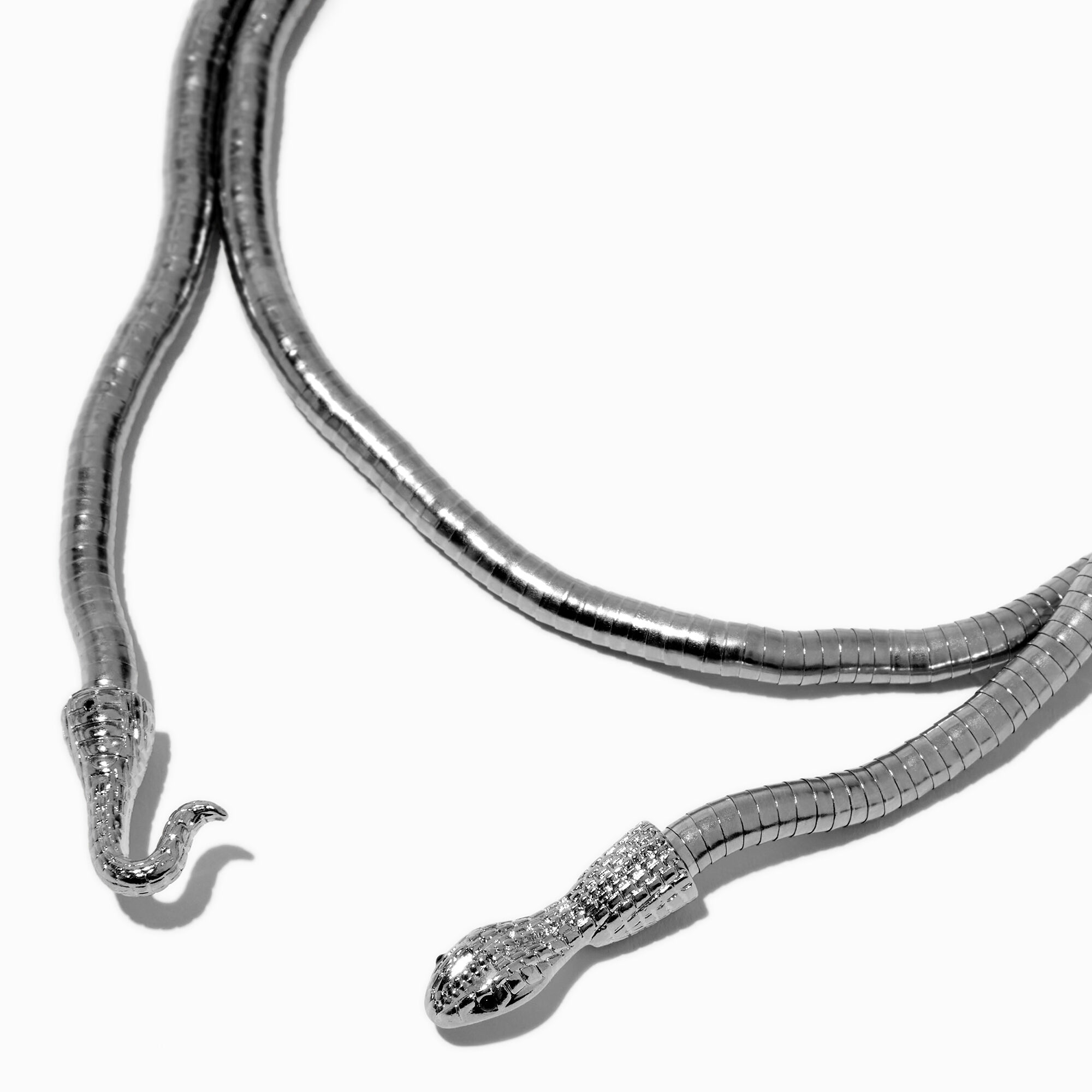 Silver tone Snake Wrap Necklace Icing US