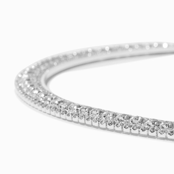 Silver-tone Rhinestone Embellished Headband,