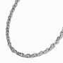 Silver Rhodium O-Link Chain Necklace,