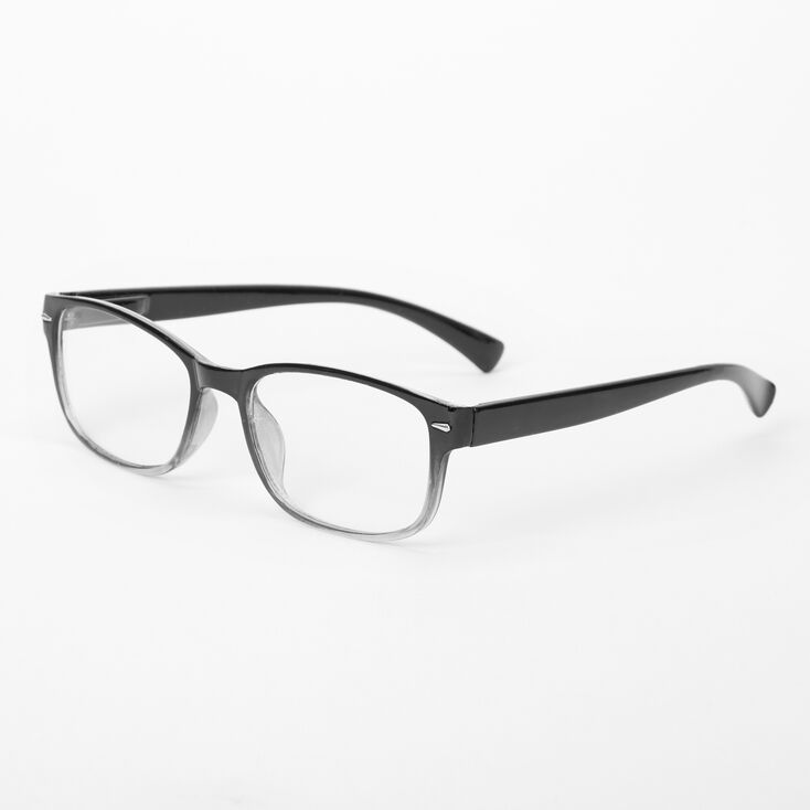 Black & Gray Two-Tone Rectangle Clear Lens Frames | Icing US
