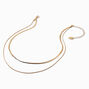 Gold-tone Delicate Snake Multi-Strand Chain Necklace ,