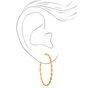 Gold 60MM Twisted Hoop Earrings,