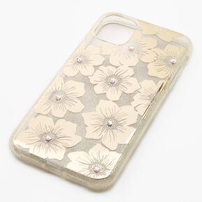 Gold Floral Phone Case - Fits iPhone 11,