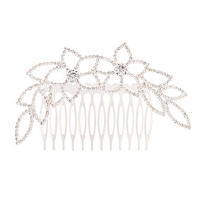 Crystal Flowers &amp; Leaves Hair Comb,