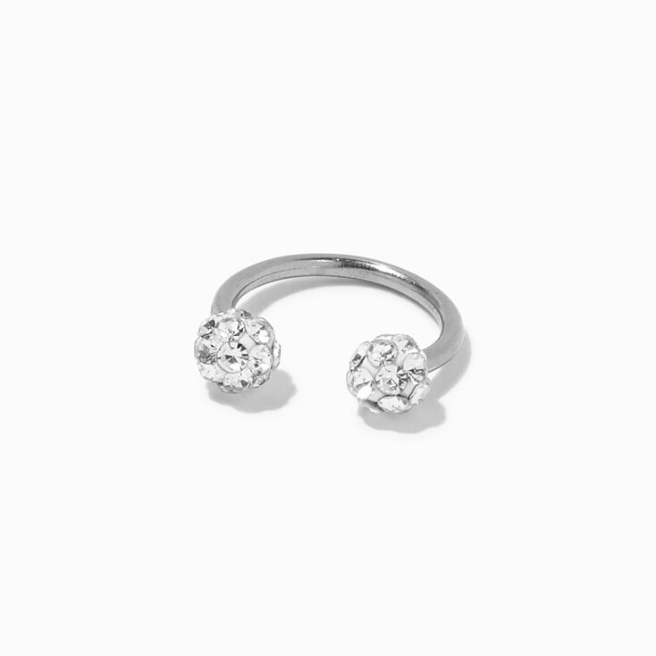 Silver 16G Horseshoe Cartilage Hoop Earring,