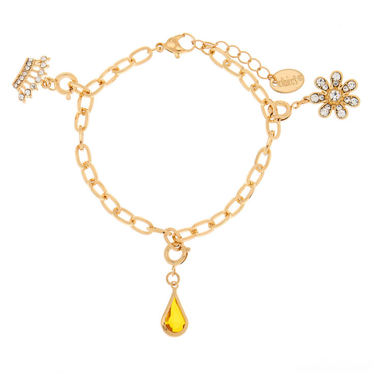 December Birthstone Bracelet Charm - Blue Zircon,