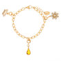 December Birthstone Bracelet Charm - Blue Zircon,