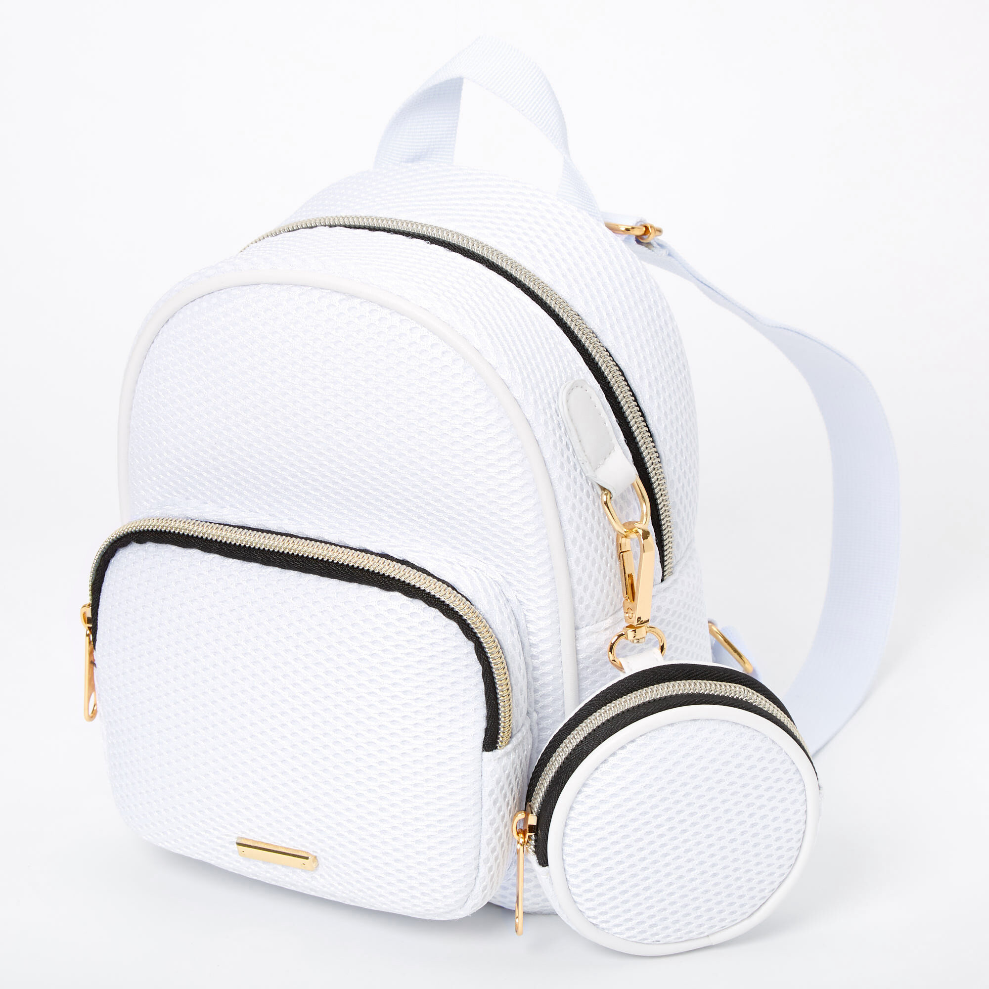 Mesh Mini Backpack - White | Icing US