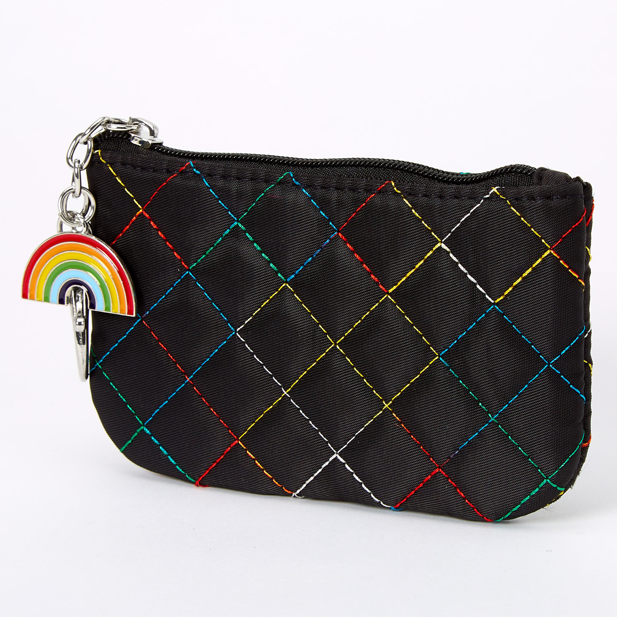 quilted rainbow purse