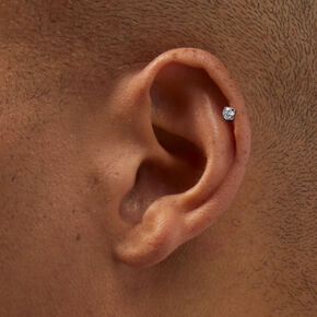 Silver 16G Changeable Stud Cartilage Earrings - 3 Pack,