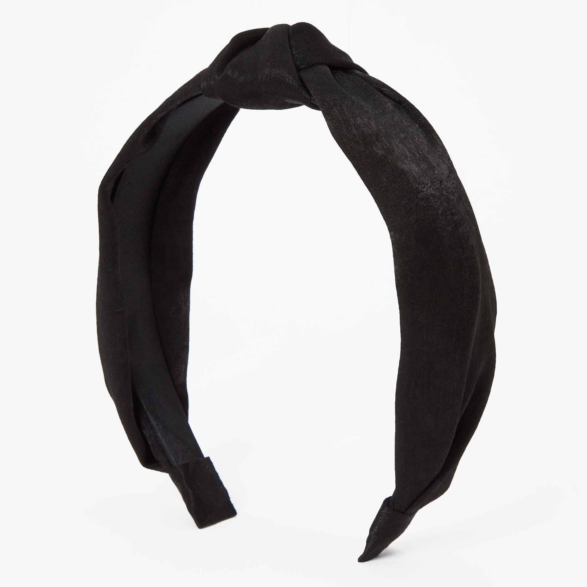 Satin Knotted Headband Black Icing US