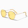 Gold Round Sunglasses - Yellow,