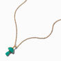 Green Mushroom Pendant Necklace,