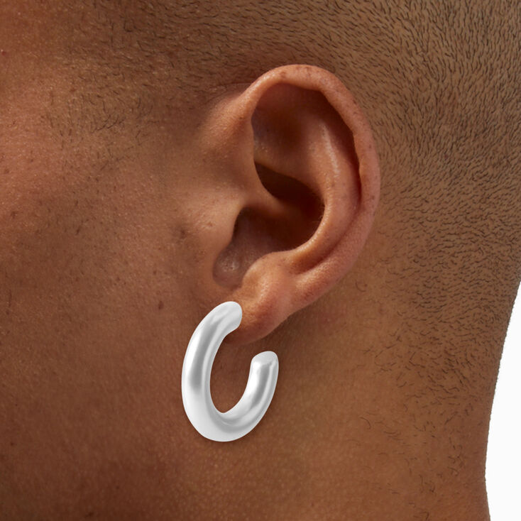 Matte White 20MM Hoop Earrings,