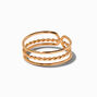 Gold-tone Twisted Nail Rings - 5 Pack,