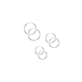 Sterling Silver Hoop Earrings  - 3 Pack,