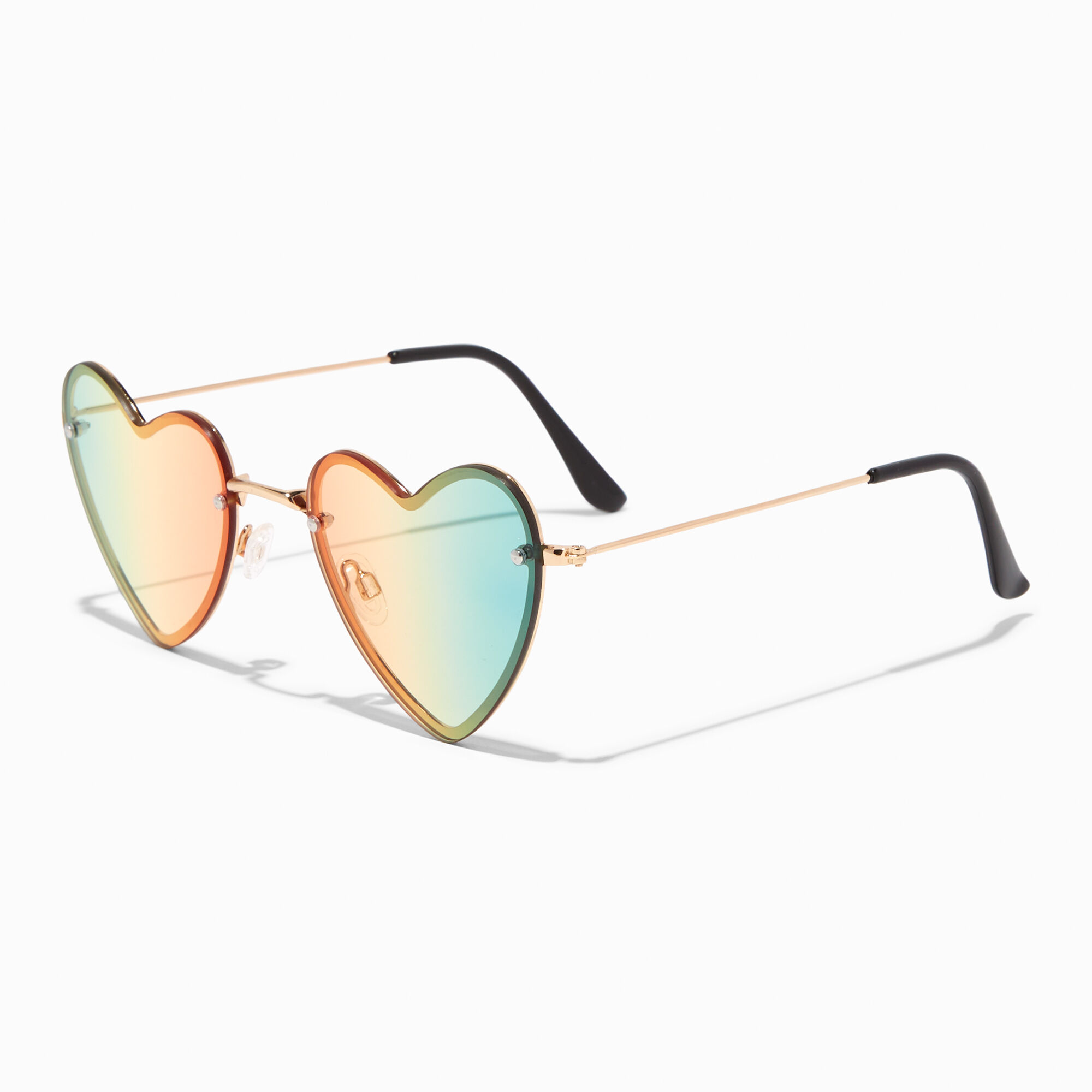 Heart Shaped Faded Rainbow Lens Sunglasses Icing US