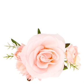 Pink Flower Corsage Hair Clip,