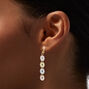 Daisy Chain 2&quot; Linear Clip-On Drop Earrings,