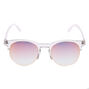 Clear Mod-Style Mirrored Sunglasses,