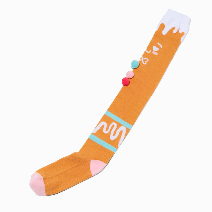 Holiday Gingerbread Over the Knee Socks,