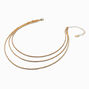 Gold Bolo Chain Multi-Strand Necklace,