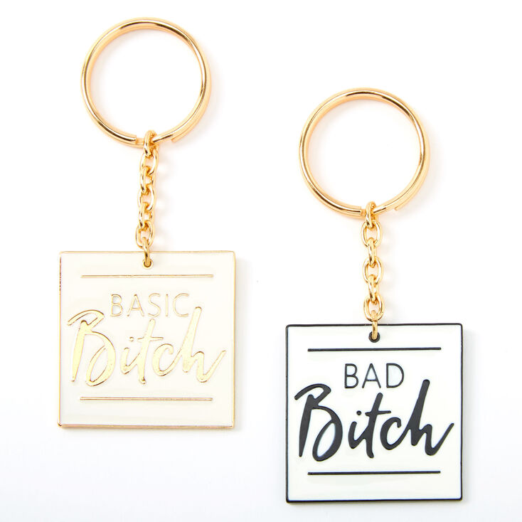 Best Friends Basic & Bad Bitch Keychain Set - 2 Pack,