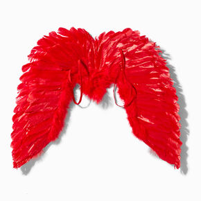 Red Feathery Angel Wings,