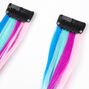 Mermaid Striped Faux Hair Clip In Extensions - 2 Pack,