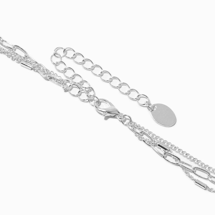 Silver-tone Cowboy Boot Multi-Strand Necklace,