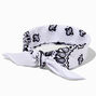 White Paisley Bandana Headwrap,