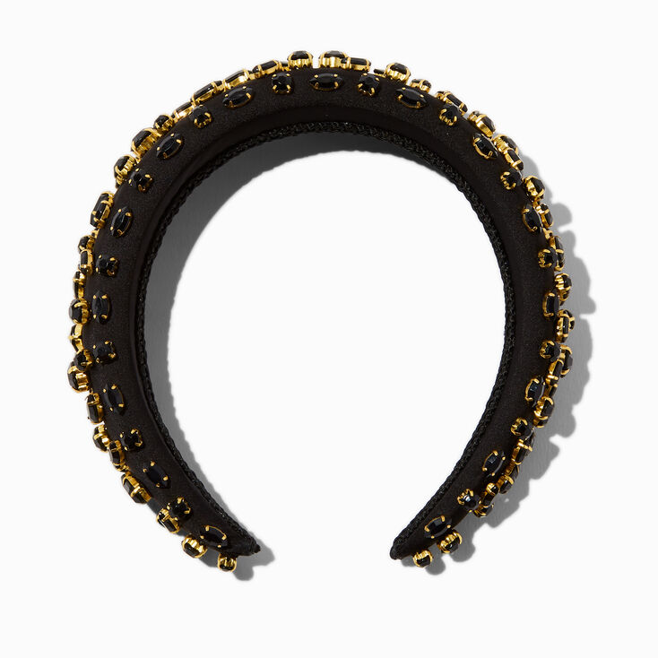 Faceted Bead Headband - Black,