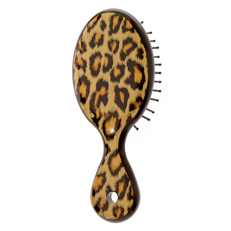 Mini Leopard Print Hair Brush,