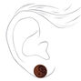 Black &amp; Brown Celestial Yin Yang Stud Earrings,