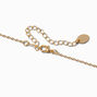 Gold-tone Hammered Bar Pendant Necklace,