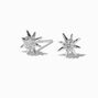 Laboratory Grown Diamond Star Burst Sterling Silver Stud Earrings 0.10 ct. tw.,