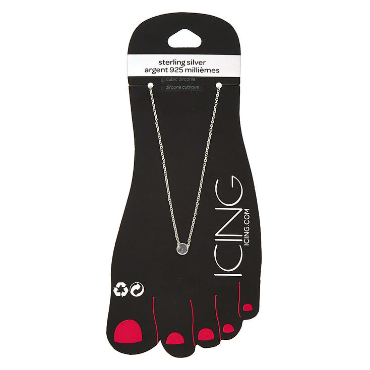 Sterling Silver Stone Anklet,