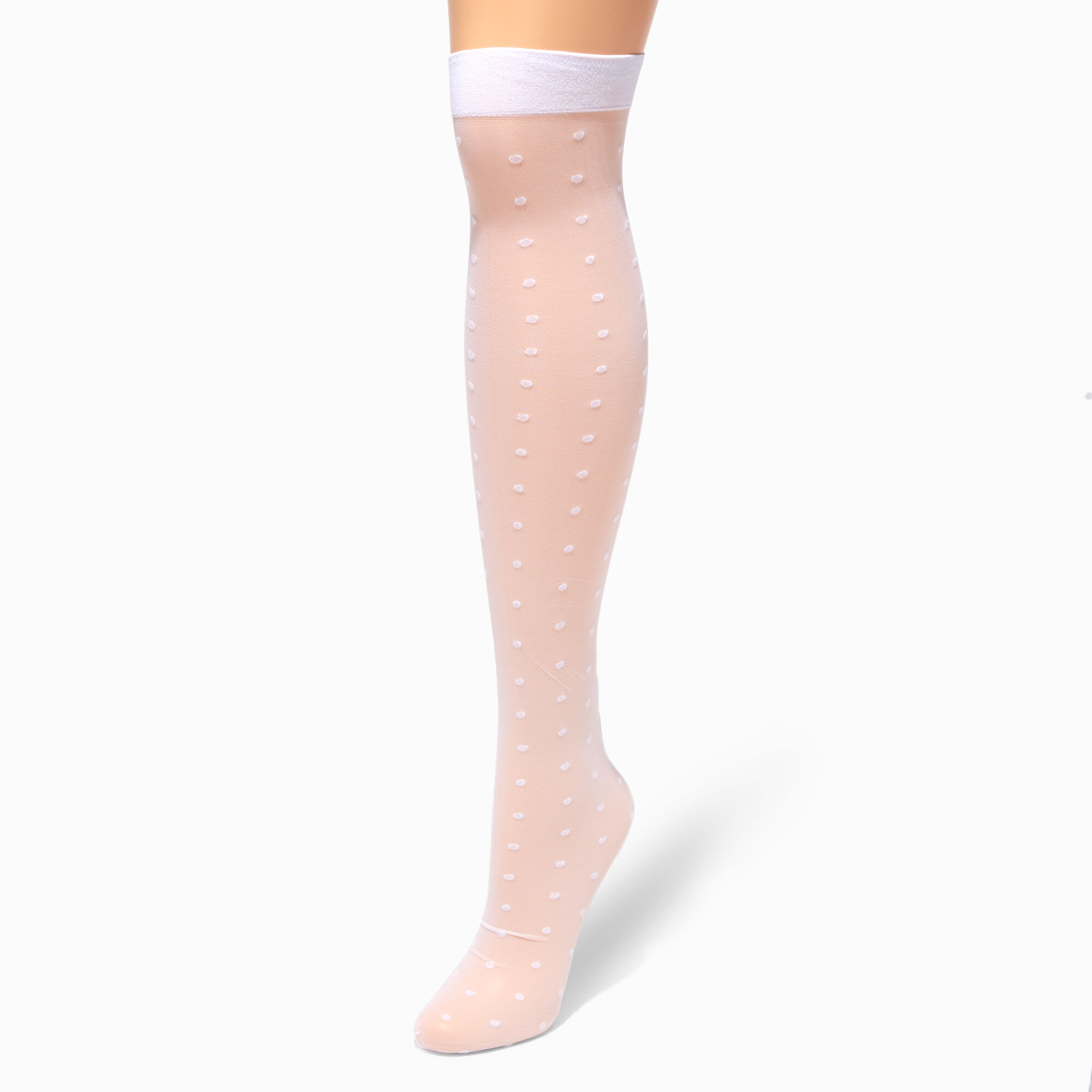 White sheer knee high socks hotsell