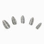 Black &amp; White Snakeskin Vegan Faux Nail Set - 24 Pack,
